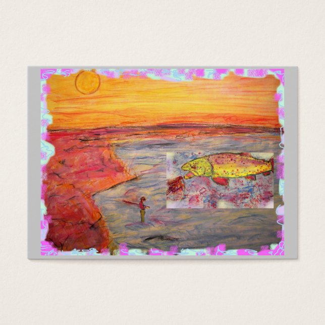 fly fishing sunset art (Front)