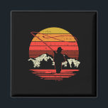 Fly Fishing Sunset Retro Trout Angling Fisherman A Magnet<br><div class="desc">Fly Fishing Sunset Retro Trout Angling Fisherman Angler Gift</div>