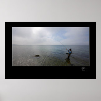 Fly-fishing the Danish coast Poster