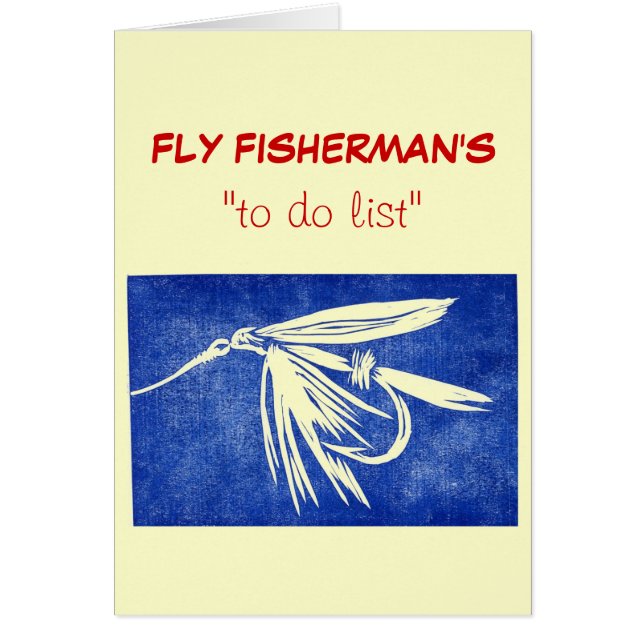 Fly Fishing "to do" list card (Front)