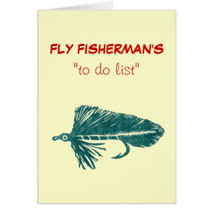 Fly Fishing "to do" list card "Green Matuka"