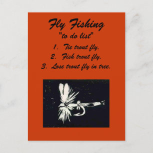 Fly Fishing "to do list" Carte postale "Royal Coac