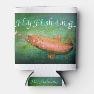 Fly Fishing Trout Salmon / Rainbow Trout Gift Can Cooler