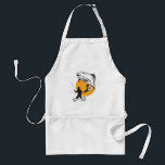 Fly Fishing Trout Sunset Silhouette Standard Apron<br><div class="desc">Cook up your catch of the day in style with this professional fly fishing apron featuring a bold trout silhouette. The high contrast graphic of a jumping fish against a golden sunset creates a rustic and artistic look for any outdoor chef or grill master. Perfect for backyard barbecues, fish fries,...</div>