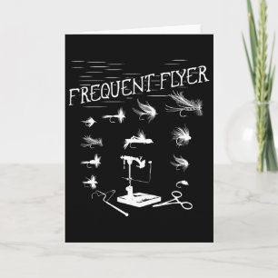 Fly Fishing Tying Fun Fisherman Christmas Fathers Card