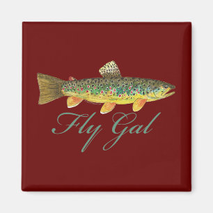 Fly Fishing Woman Magnet