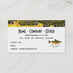 Fly Fishing Women's Business Card
