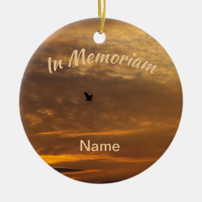 Fly Free Ceramic Ornament (Front)