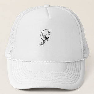 Fly Free Minimalist Bird Silhouette Trucker Hat