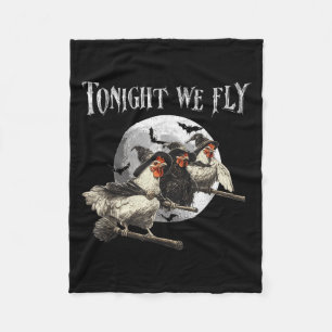Fly Funny Chicken Halloween Costume Spooky Season Fleece Blanket