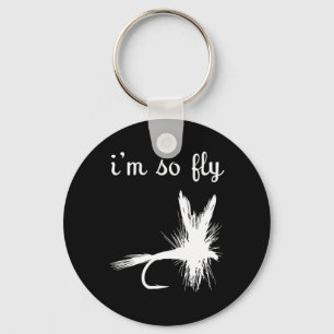 Fly Funny Fishing Keychain