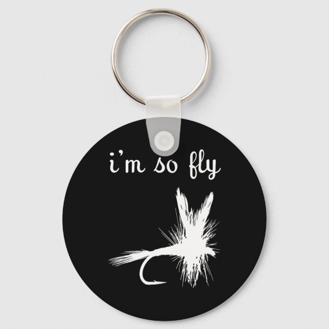 Fly Funny Fishing  Keychain (Front)