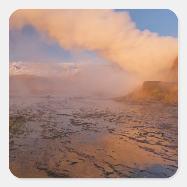 Fly Geyser in the Black Rock Desert Square Sticker (Front)