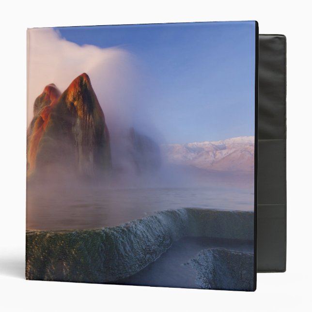 Fly Geyser with snow capped Granite Range Binder (Front/Inside)