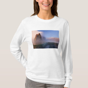 Fly Geyser with snow capped Granite Range T-Shirt