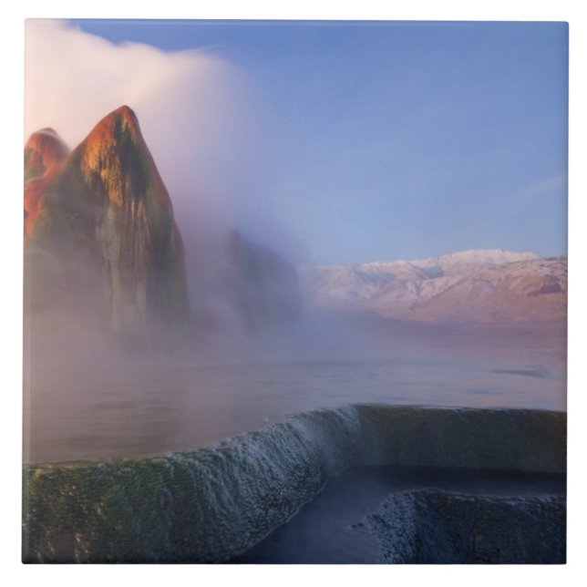 Fly Geyser with snow capped Granite Range Tile (Front)