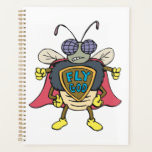 Fly God Superhero Fly Insect Character Planner<br><div class="desc">Organize your days with the power of a winged hero in this Fly God spiral planner. The cover features a high quality superhero insect character that brings an urban streetwear graphic vibe to your scheduling. Inside, you have plenty of space for notes and goals, all protected by a funny cartoon...</div>