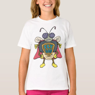 Fly God Superhero Fly Insect Character T-Shirt