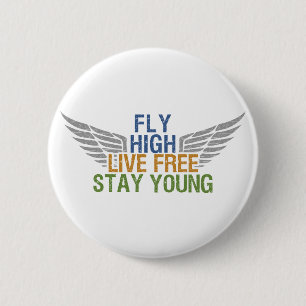 FLY HIGH custom button
