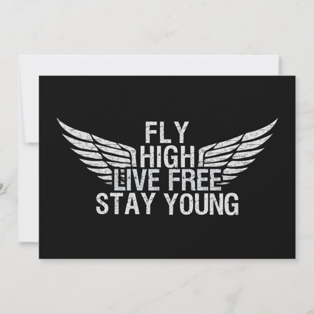 FLY HIGH custom invitation (Front)