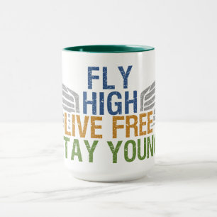FLY HIGH custom mug – choose style & colour