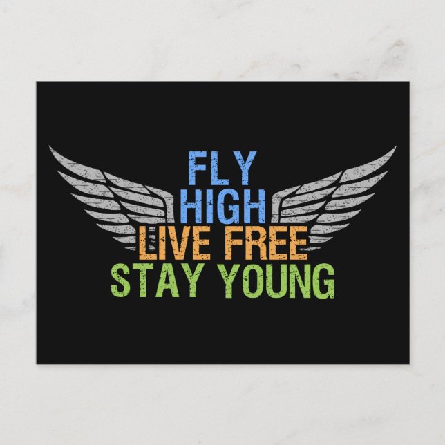FLY HIGH custom postcard (Front)