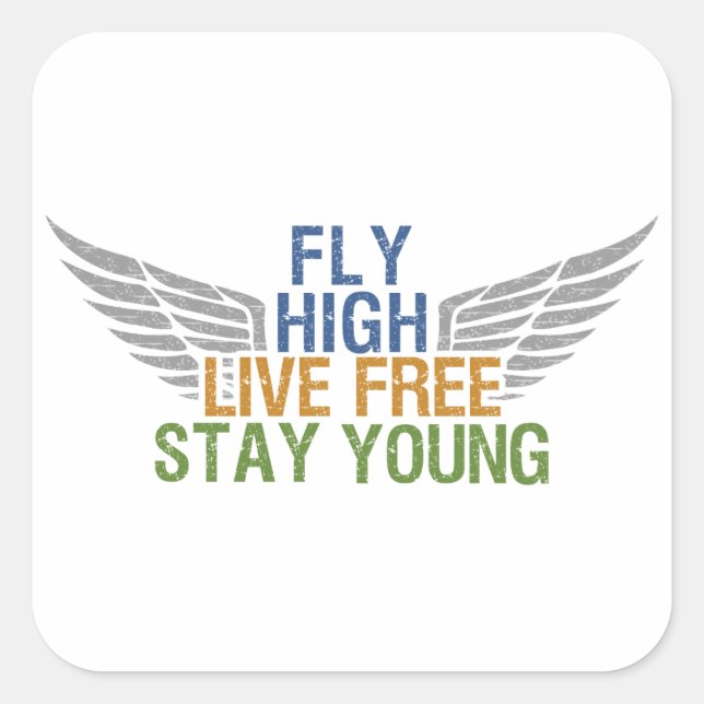 FLY HIGH custom stickers (Front)