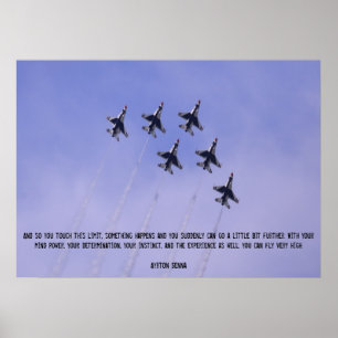 Fly High Fighter Jet Inspirational Poster