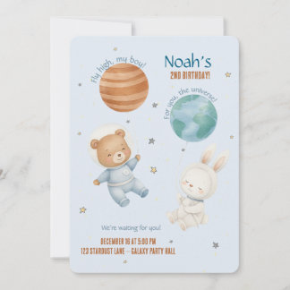 Fly High, Little Astronaut Invitation