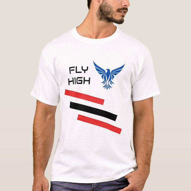 Fly High Unisex T-Shirt with Bold Graphic Eagle (Front)