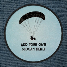 Fly Higher Paraglider Motif on Blue Sky - Add Text