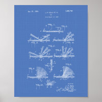 Fly Hook 1924 Patent Art Blueprint
