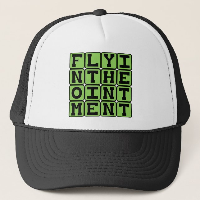 Fly In The Ointment, Bothersome Individual Trucker Hat (Front)