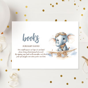 Fly into Adorable Bliss: Elephant Watercolor Baby Enclosure Card