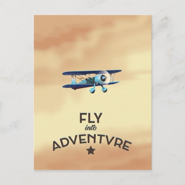 Fly Into Adventure Postcard (Front)