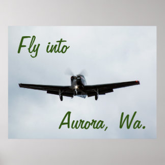 Fly into Aurora, Washington Poster