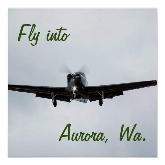 Fly into Aurora, Washington Poster (Front)