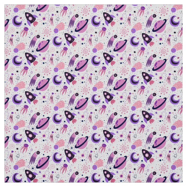Fly into space!  fabric (Swatch)