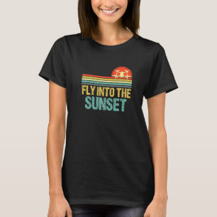 Fly Into The Sunset Drone Pilot Colour Fpv Drone M T-Shirt