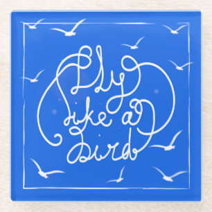 Fly Like A Bird Glass Coaster