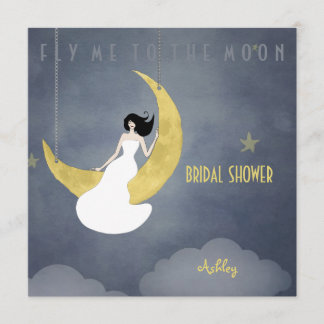 Fly Me to The Moon 2 Bridal Shower Invitation