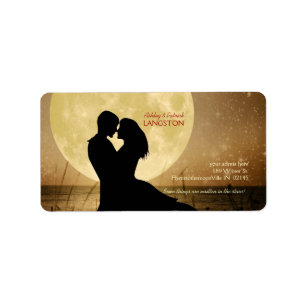 Fly Me to the Moon Address Label