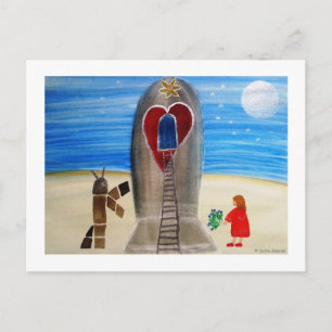 ...Fly Me to The Moon...art by Jutta Gabriel... Postcard