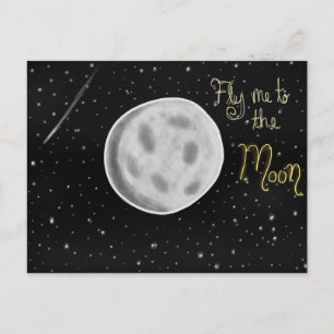 Fly me to the Moon Postcard
