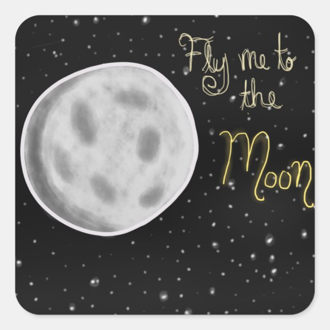 Fly me to the Moon Stickers (Front)