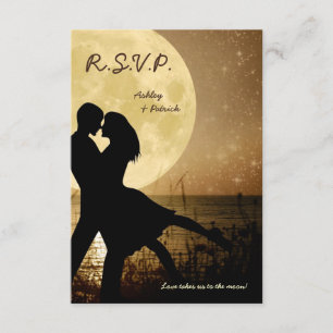 Fly Me to the Moon Wedding RSVP Invitation