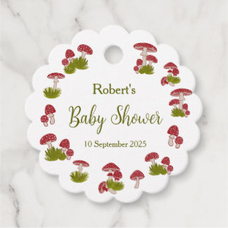 Fly Mushrooms Goblincore Garden Baby Shower gift Favour Tags