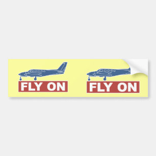 Fly On - Airplane Bumper Sticker
