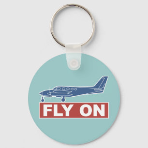 Fly On - Airplane Keychain