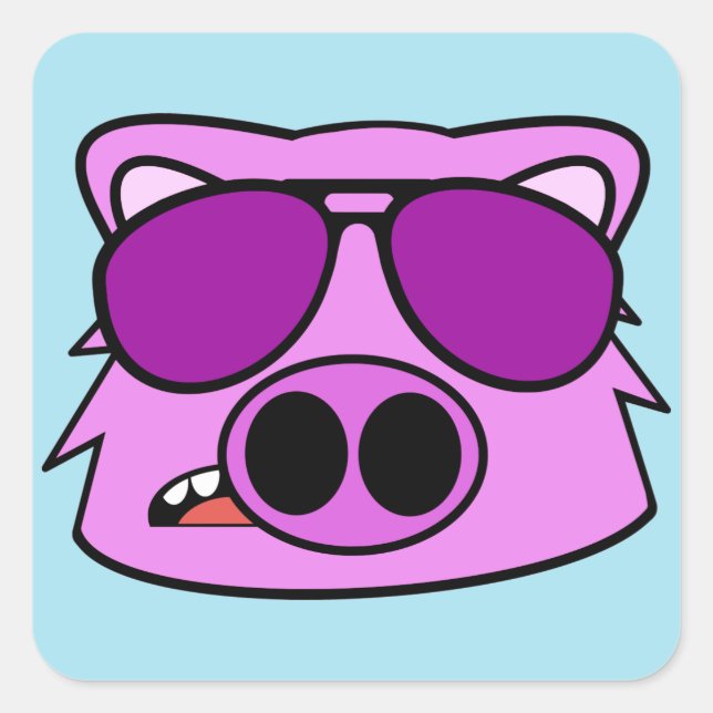 Fly Pig Square Sticker (Front)